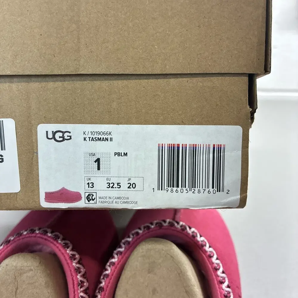 [1019066K-PBLM] YOUTH UGG K TASMAN II Size 1 New With Box Pink